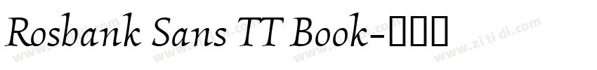 Rosbank Sans TT Book字体转换